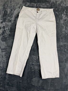 Peace Of Us White Cotton Blend Women’s Pants Size 12P